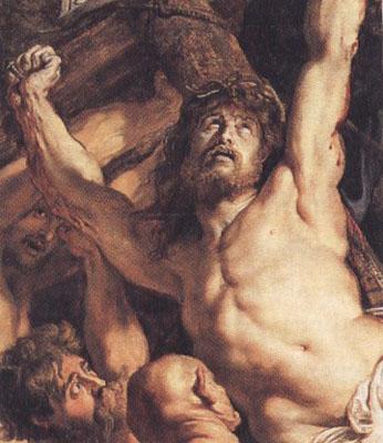 Peter Paul Rubens The Raising of the Cross (mk01) oil painting image